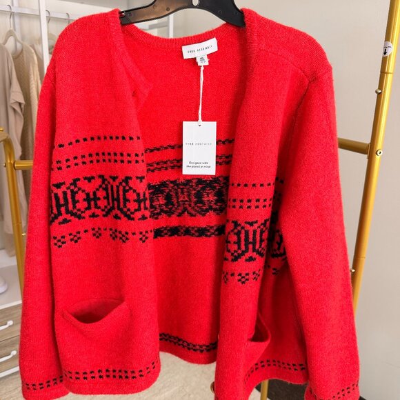 Free Assembly Plus Size Lightweight Patterned Cardigan - Picture 2 of 3